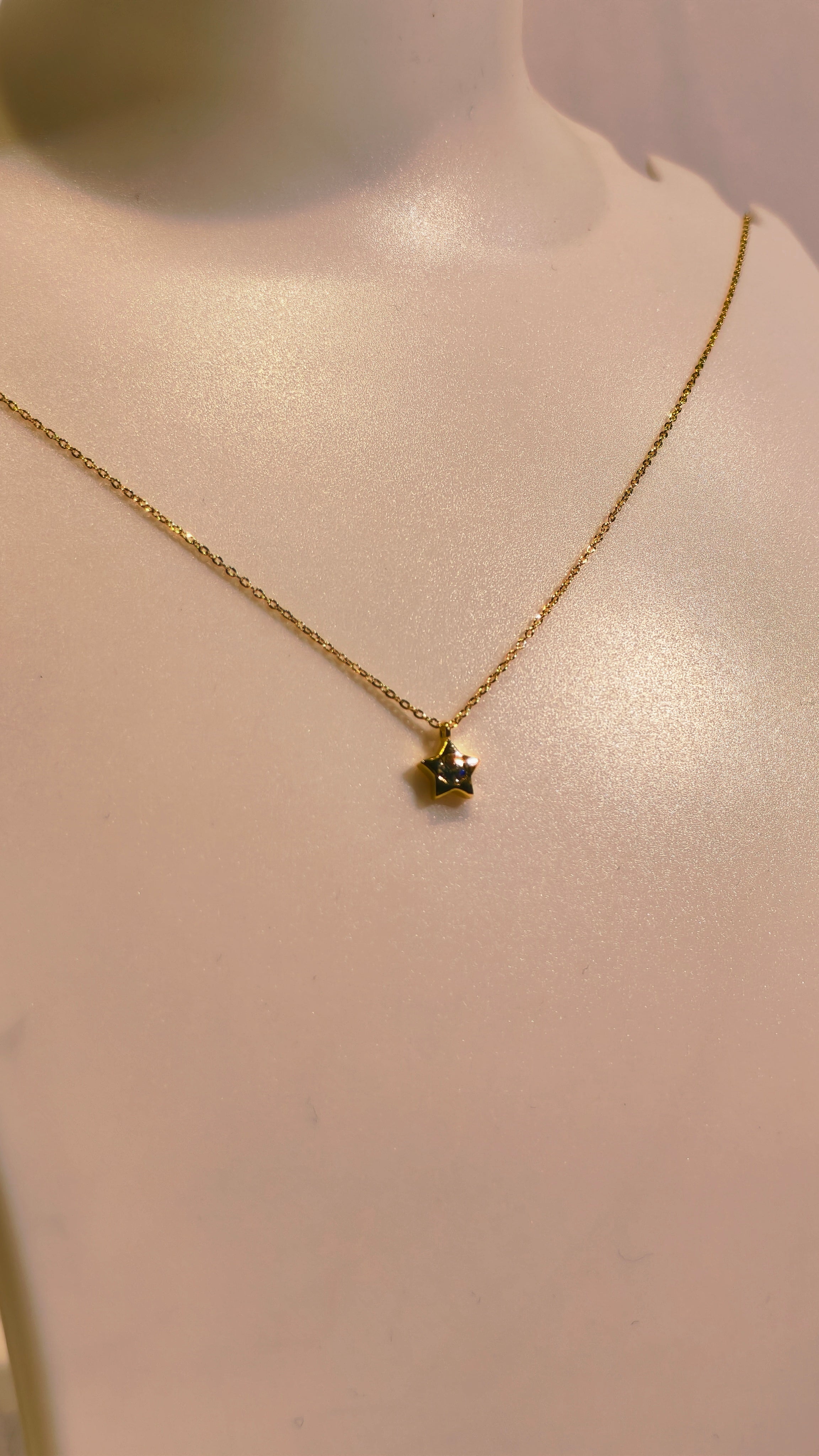 Roopsaj's "Amour" Dainty Gold Heart Pendant Necklace | Sleek Snake Chain