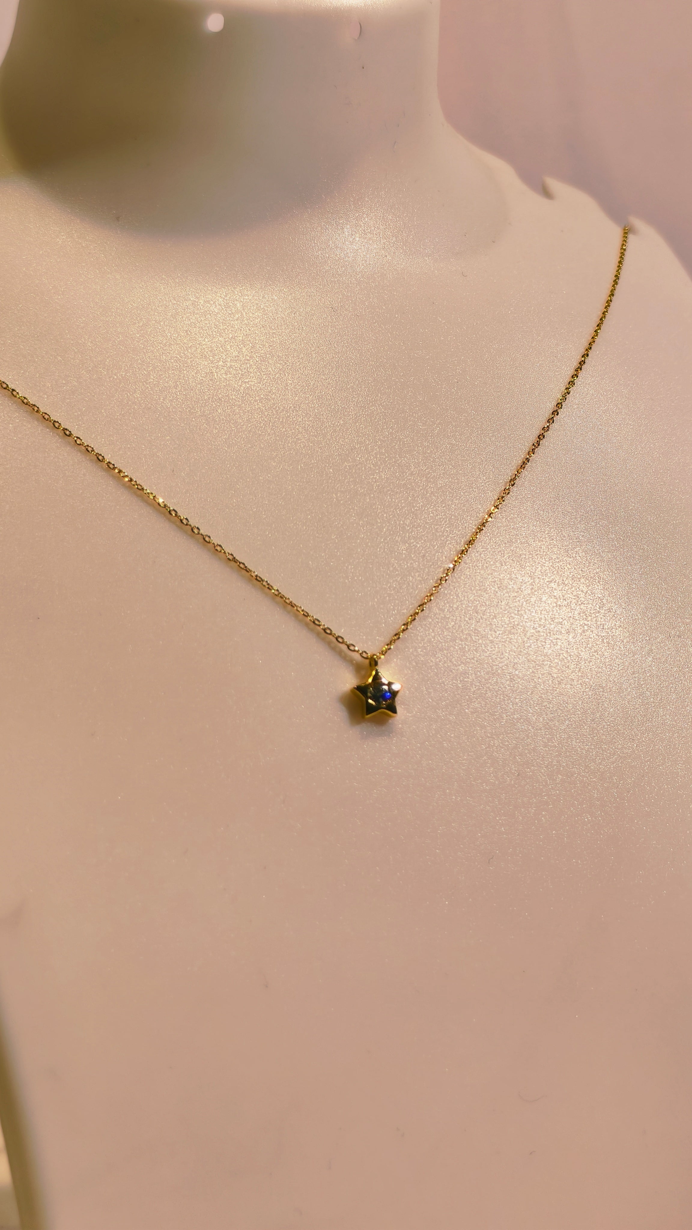 Roopsaj's "Amour" Dainty Gold Heart Pendant Necklace | Sleek Snake Chain