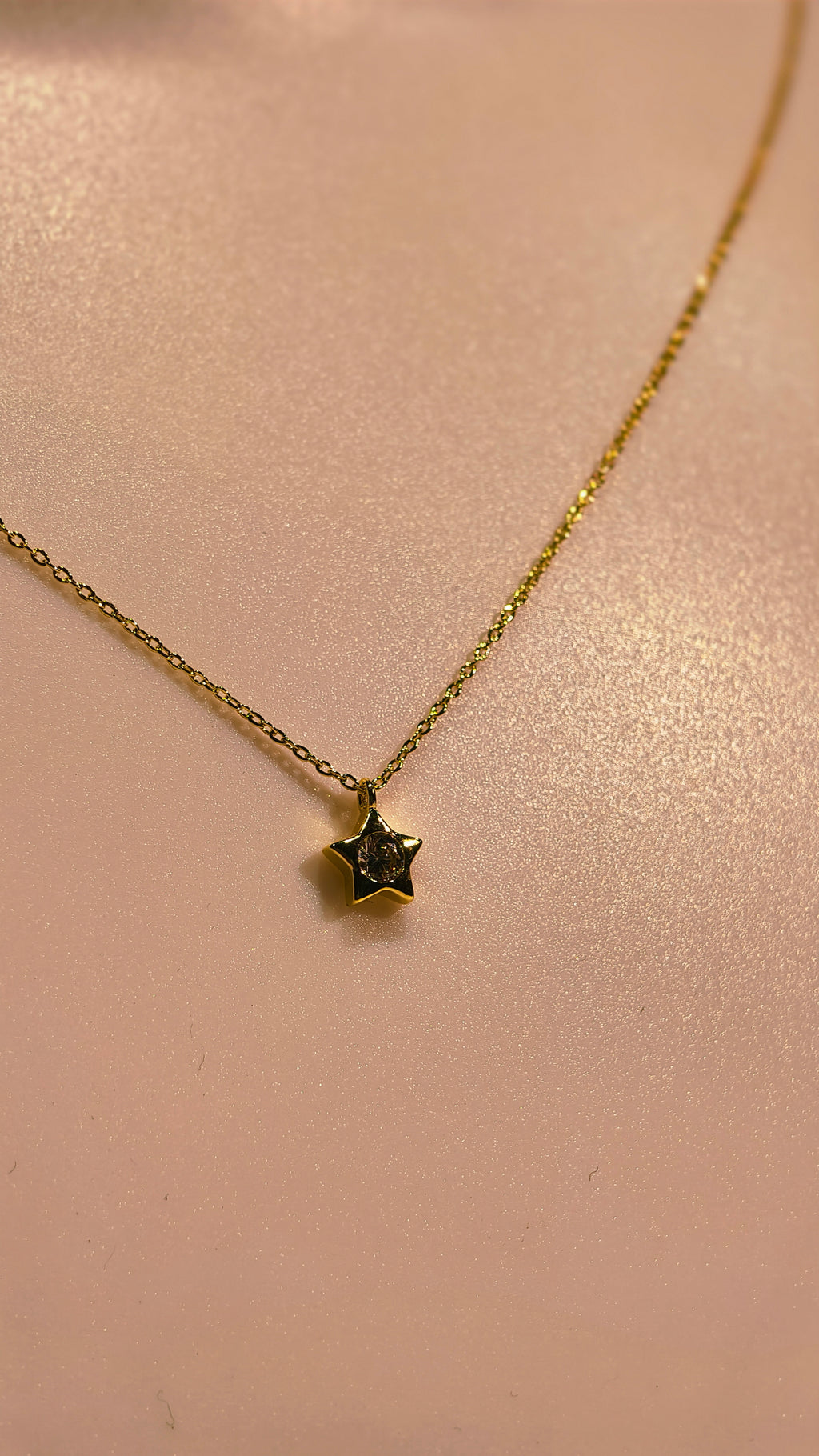 Roopsaj's "Amour" Dainty Gold Heart Pendant Necklace | Sleek Snake Chain